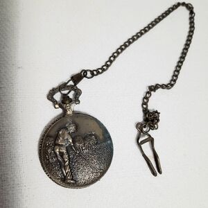 Vintage Pocket Watch with Chain Watches Jewelry Golf Needs Battery